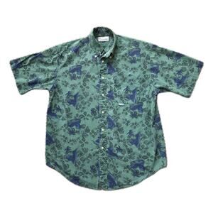 Tommy Hilfiger Men's Medium Island Paradise Shirt Buttoned Down 100% Cotton